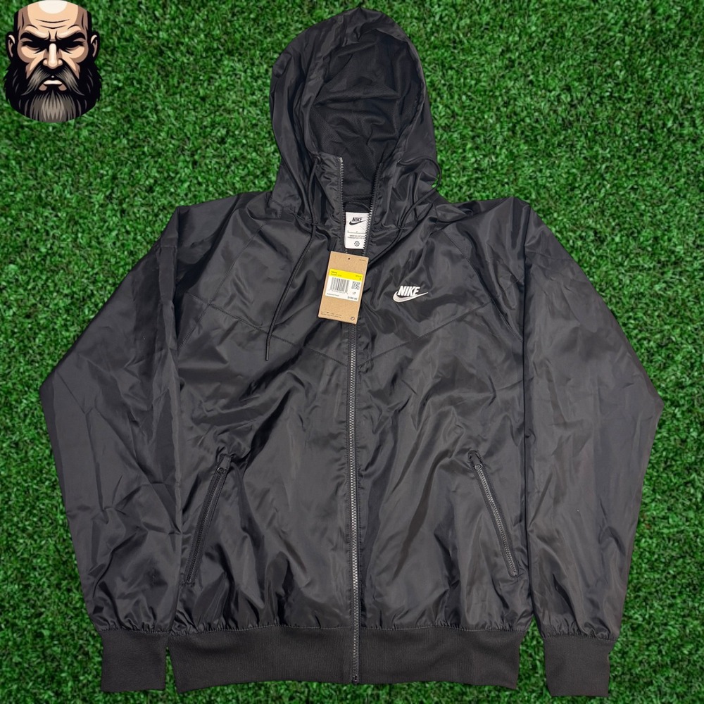 Nike Sportswear Windrunner Hooded Jacket Black DA0001-010 Men's Size S